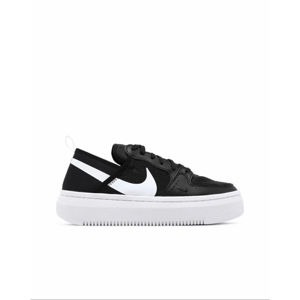 NIKE Court Vision Alta TXT Black White Platform Sneakers-9